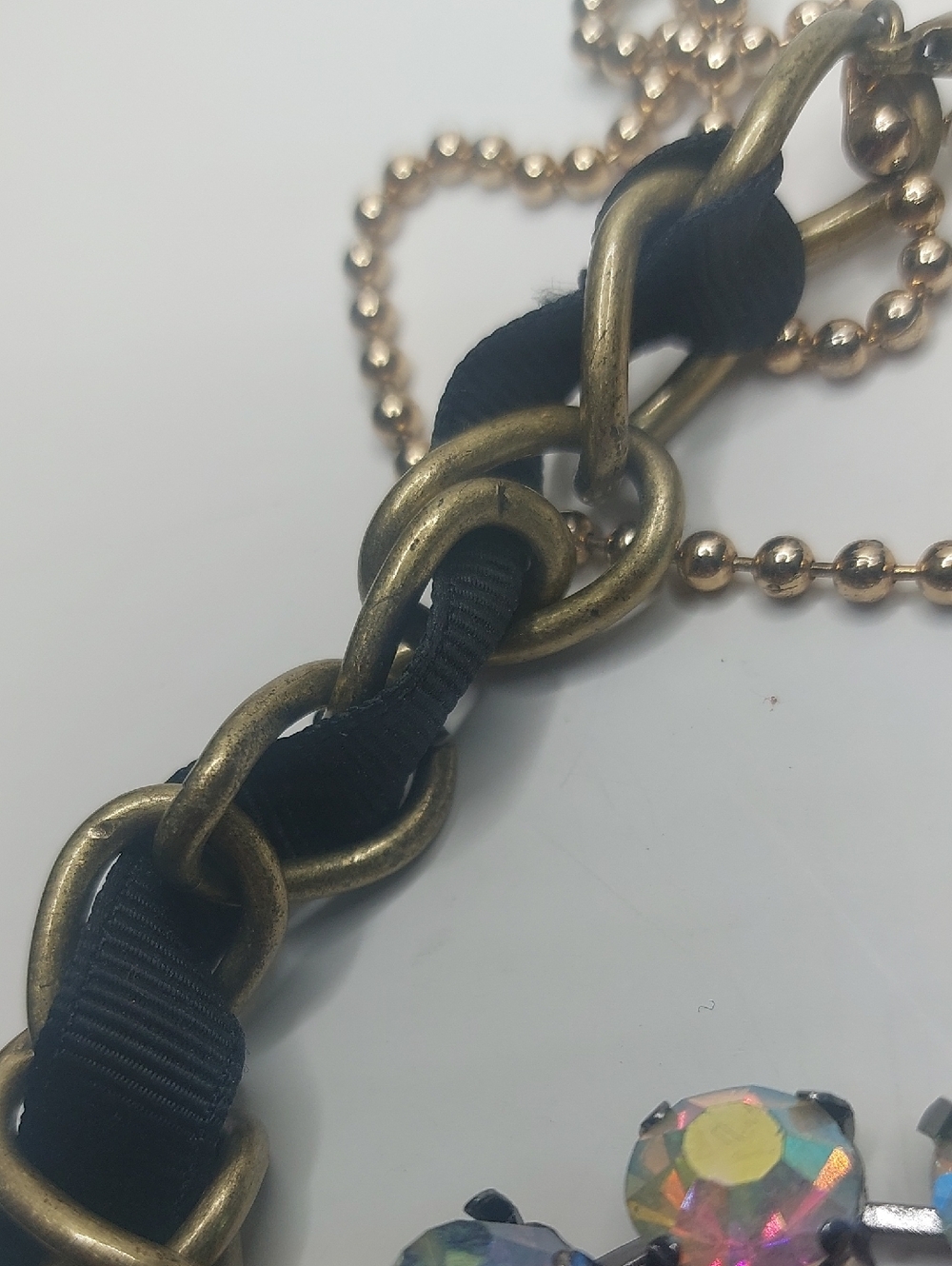 Betsey Johnson Leopard Lucite Puffy Heart Charm 4 Tiered Statement Necklace - Picture 15 of 16